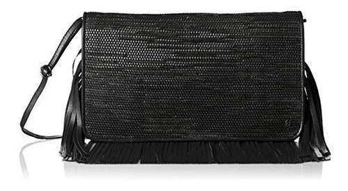 Elliott Lucca Bali '89 Fringe Embrague, Negro Melaya.