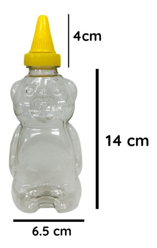 Imagen 2 de 10 de Envases Para Miel ( Osito) Tapa Presion Dosific. X 150 Unid.