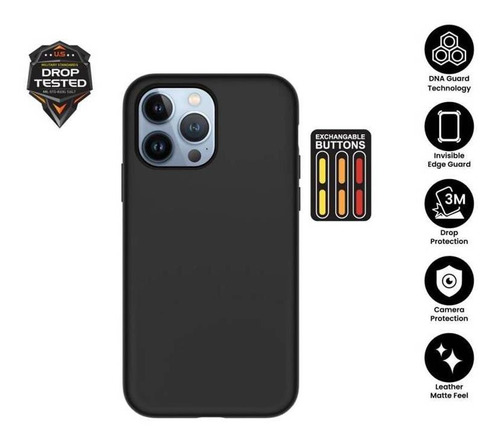 Capa X-one Dropguard Case 3.0 Black Para iPhone 13 Pro Cor Preto Liso