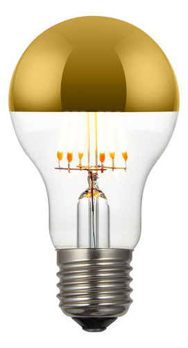 Lâmpada De Led Filamento E27 Bulbo 6w 480lm Luz Amarela Biv