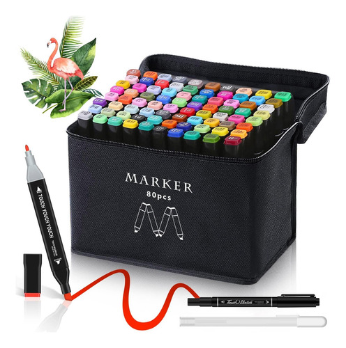 Marcadores De Alcohol Adamstar, 80 Colores Marcadores De Art