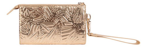 Bolsa Cheen De Piel Pineda Covalin Grabado Mariposa Dorado