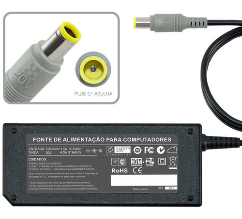 Fonte Carregador Para Thinkpad Advanced Mini Dock 20v 558