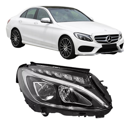 Farol Mercedes C180 C200 2014 2015 2016 2017 17 2018 Direito