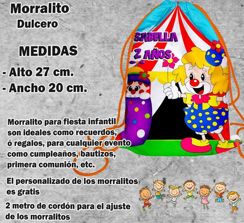 Dulceros Payasos Personalizados Recuerdos Fiestas 75 Pz