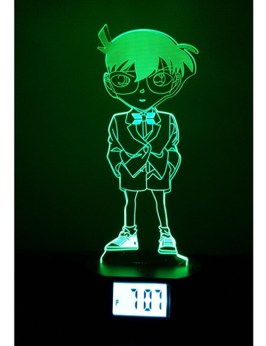 Lámpara De Mesa 3d Detective Conan Blasi Base Reloj