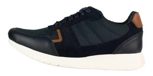 Tenis Casual De Textil Y Piel Karosso Kasual Negro 4205