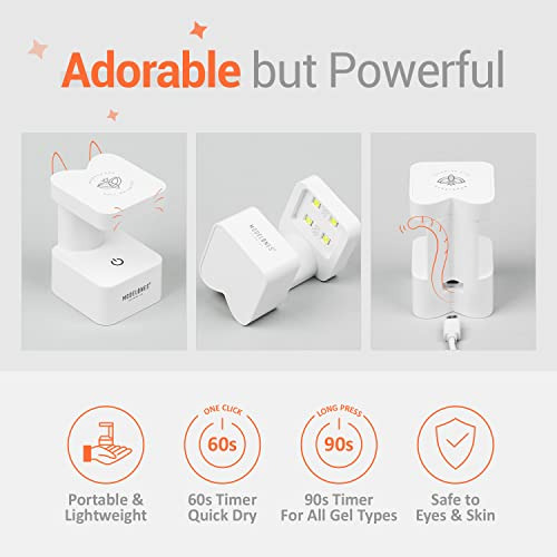 Lampara Uv Para Uñas De Gel Mini Portatil De 4 Leds Potente