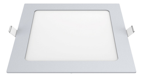 Panel Led De Embutir Cuadrado Silverlight 18w Calido 220v Color Blanco