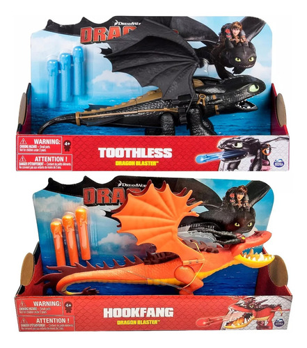 Chimuelo & Hookfang How Train Dragon Blaster Spinmaster