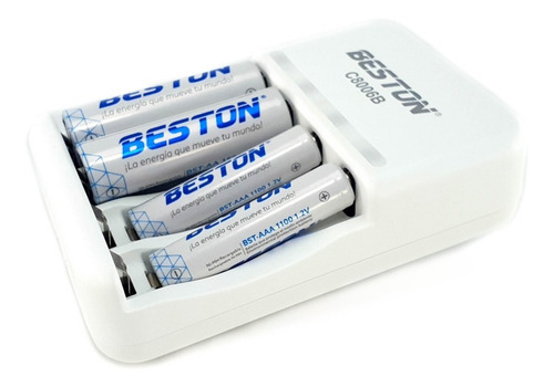 Pila Bateria Recargable Aa X2 1500mah Aaa X2 Cargador Beston