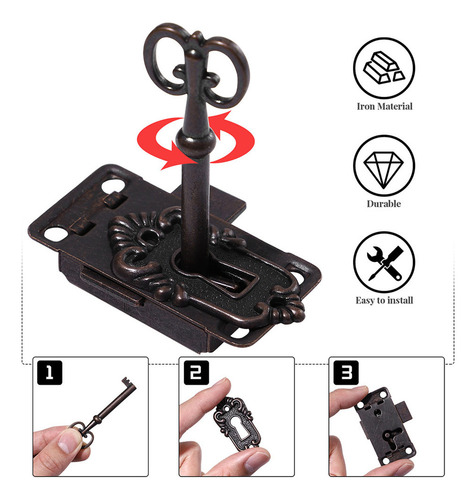 Z Cerradura Para Muebles Antiguos Skeleton Keys