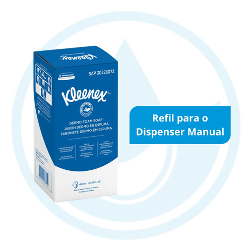 Sabonete Kleenex Dermo Espuma 800ml 06 Unid.