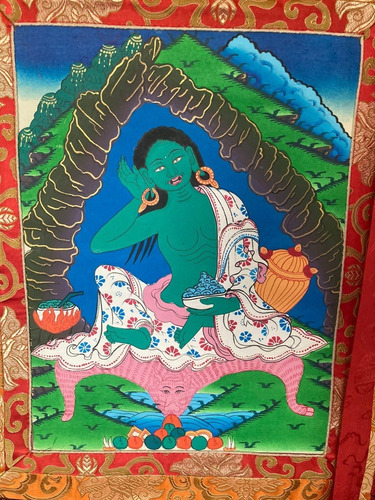 Thangka Tibetano, Tapiz Budista De Seda Pintada
