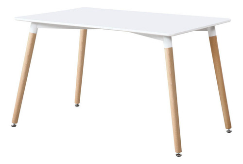 Mesa Comedor Rectangular Eames Empoli Con Patas De Madera