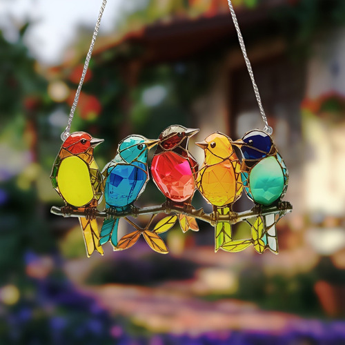 Colgante Acrílico Con Forma De Pájaro En Forma De Cadena Sun