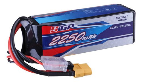 Sigp 4s Lipo Batería Mah 14.8v 25c Con Enchufe Xt60 Para R.