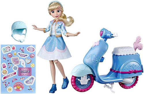 Muñeca Disney Princess Cenicienta Con Moto
