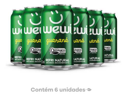 Refrigerante Orgânico Sabor Guaraná Wewi Lata 350ml
