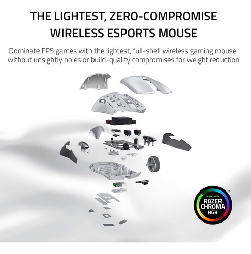 Mouse Inalambrico Para Juegos Blanco
