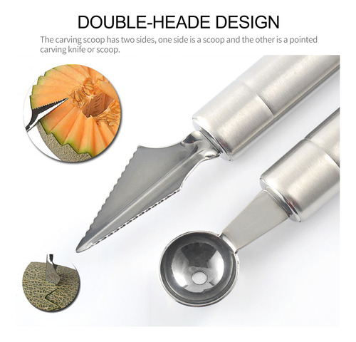 Cuchara Melon Baller De Acero Inoxidable Para Decoración De