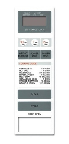 Frente Membrana Teclado Microonda Marcas Vrs  -4878