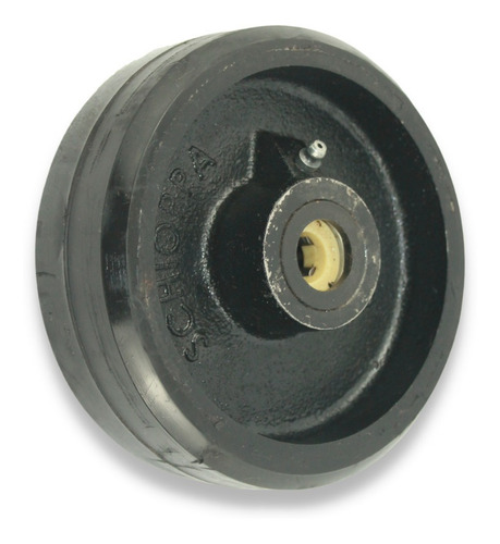 Kit Roda Ferro Borracha R 62 250kg C/ Rolete 5/8 Pol (2 Un)