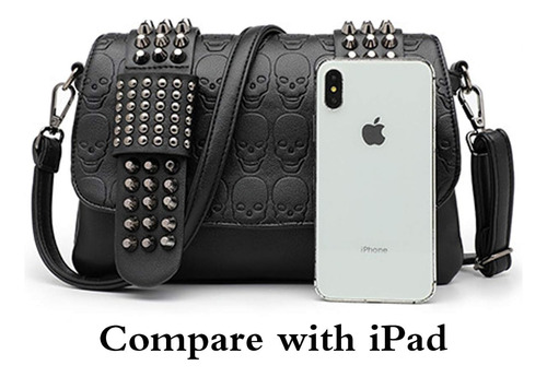 Rainbosee Bolso Con Asa Superior Para Hombro Con Calavera Pu