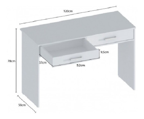 Imagen 5 de 5 de Escritorio Mesa 2cajones Melamina Oficina+ Envió Gratis Caba