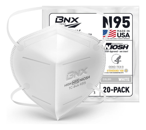 Mascarilla N95 Bnx Certificada Por Niosh Hecha Usa Masc...