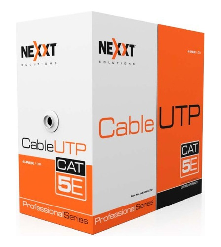 Rollo De Cable Utp Nexxt Gris Cat5e 305 Mts Certificado Cu