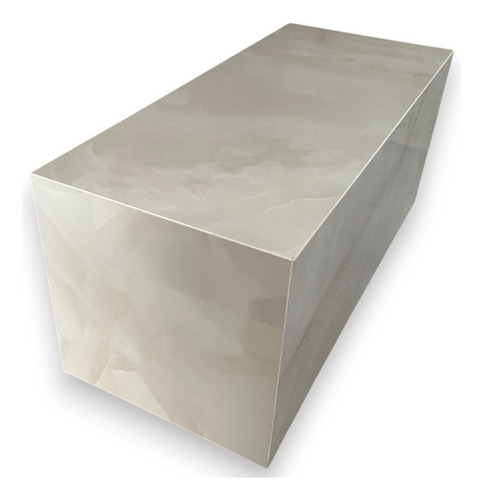 Lareira Em Porcelanato Esculpido Branco Onix Polido