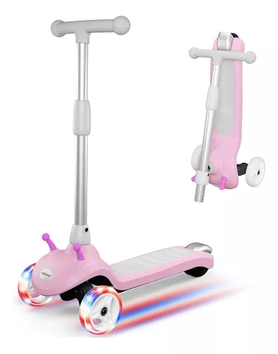 Patinete Eléctrico Para Niños, Ruedas Con Luz Led, 3 Alturas