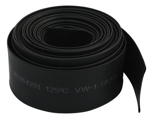 Black 20mm Dia. Heat Shrink Tubing Tube Sleeving Wrap W...