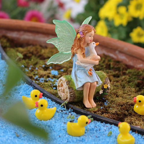 Estatuilla En Miniatura, Estatua De Hada, Regalo De , Con