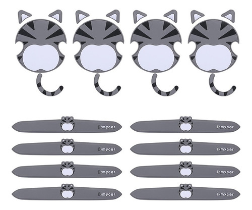 Set 12 Protectores Pvc Puertas De Auto Espejos Anti Golpe