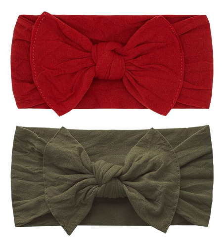 Bows 2 Pack - Baby To Little Girls Classic Knot Headban...