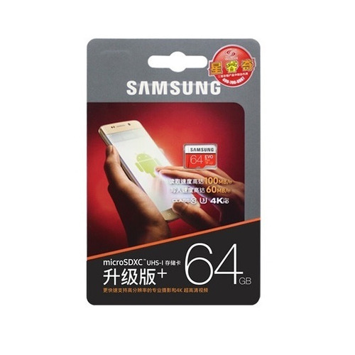 Cartão Samsung Micro Sd Evo Plus 64gb Sdxc U3 4k * Lacrado *