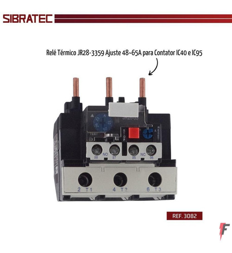 Imagem 2 de 4 de Rele Termico Sibratec 48 A 65a