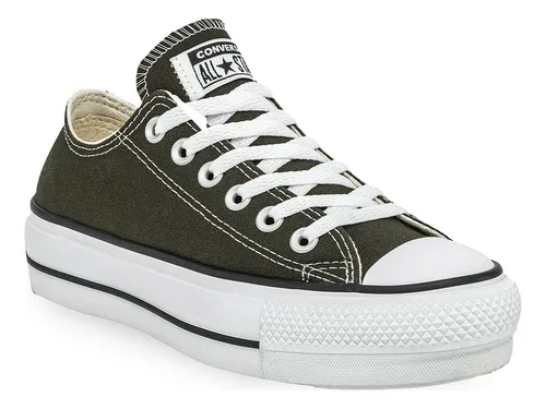 Converse clearance plataforma verdes