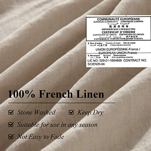 Juego De 2 Fundas De Almohada De Lino Natural 50x66 Cm