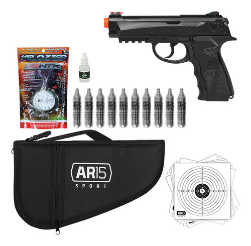 Pistola Pressão Wingun C12 + Capa Acolchoada 33cm + Munição