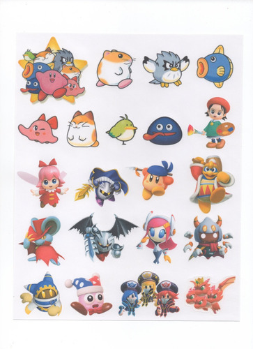 Kirby Allies/foes Stickers X 21