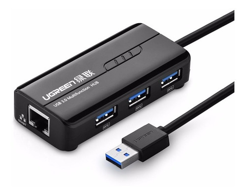 Hub 3 Usb 3.0 Con Ethernet Rj45 Gigabit  Ugreen Megatecnolog