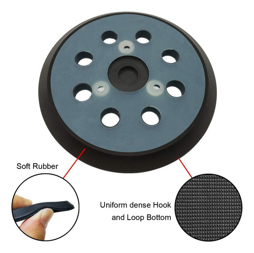 2 Almohadilla Lijar Para Makita 5 Pulgadas 8 Agujeros 123 Mm
