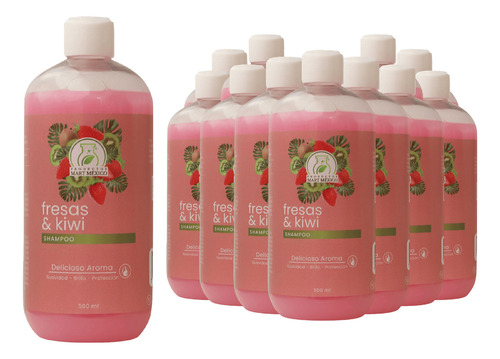 Shampoo Fresas Con Kiwi Brillo Intenso (500ml) 12 Pack