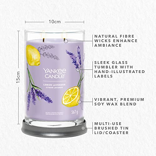Vela Grande De Dos Mechas Yankee Candle De Limón Lavanda | V