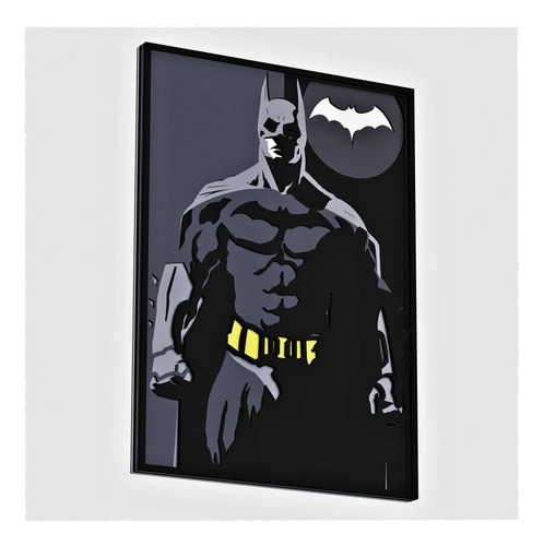 Cuadro Decorativo Batman Comic Liga Justicia  Madera