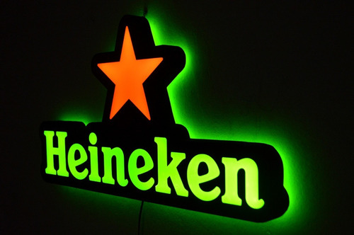 Cartel Luminoso Led Cerveza Y Bebidas X 5 Deco Bar