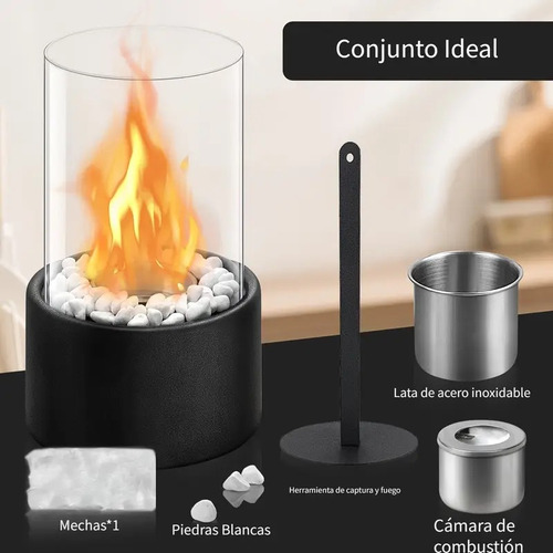Quemador Negro Para Bio Chimenea Etanol 130 Ml Negro